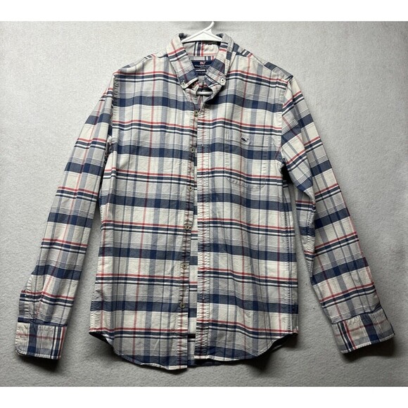 Men's Vineyard Vines Long Sleeved Stretch Slim Fit Tucker Button Up Shirt Small - Picture 1 of 4